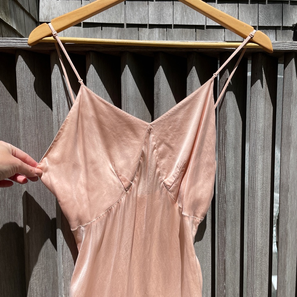 Vintage Pink Silk Slip Dress